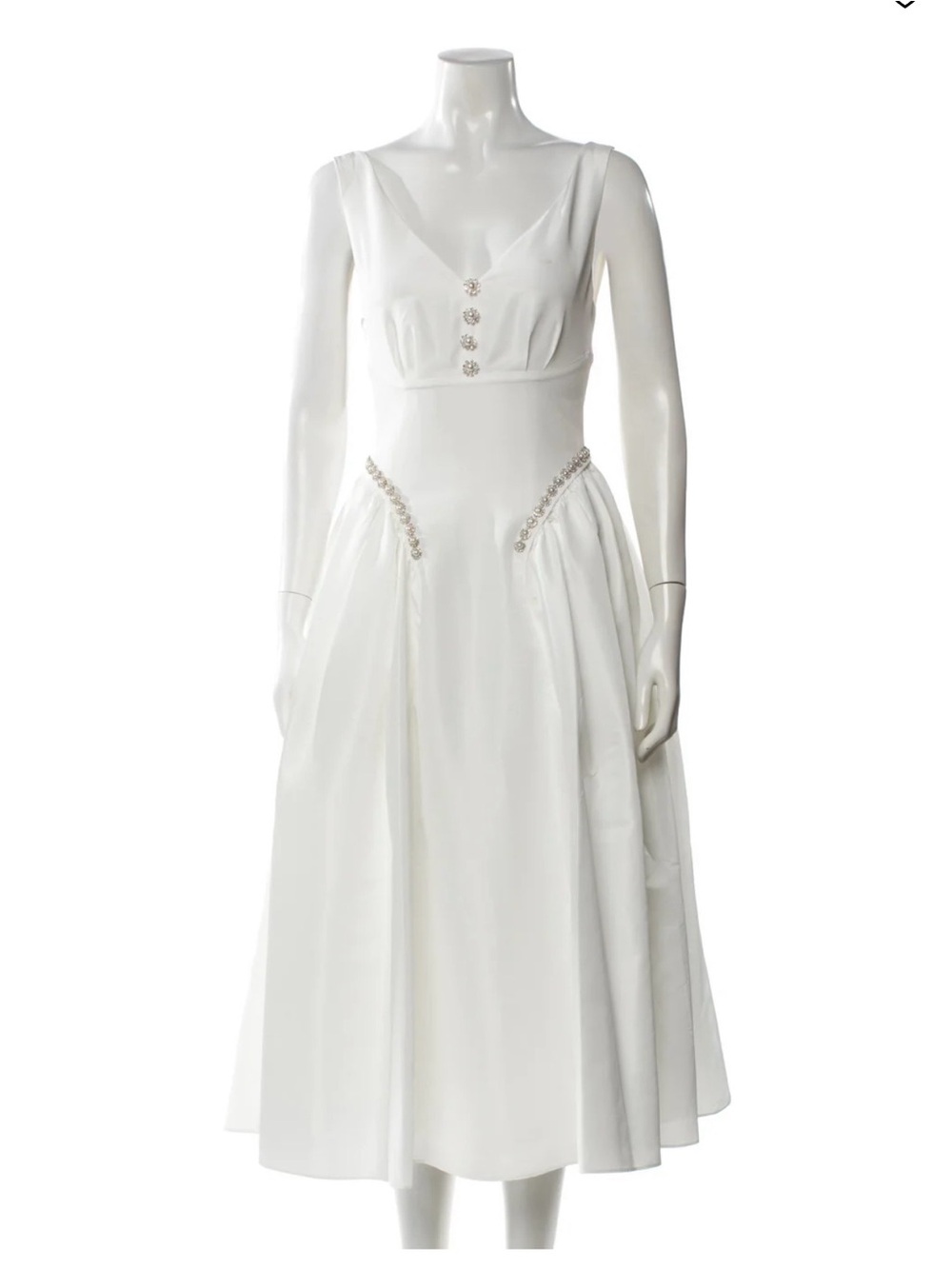 Self-Portrait bridal dress with pearls and diamonds